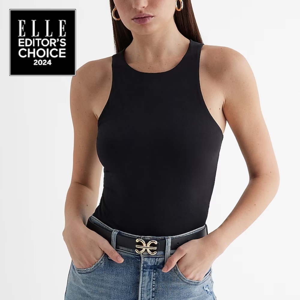 Express Black Sleeveless Bodysuit